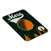 Magnet Flexible Art spatial vintage de Mars (Côté Droit)