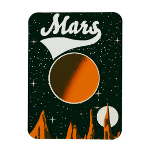 Magnet Flexible Art spatial vintage de Mars