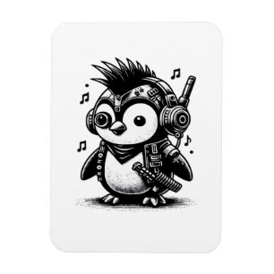 Magnet Flexible Art vintage pingouin Whimsigoth Punkrock Weirdcore