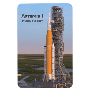 Magnet Flexible Artemis One Moon Rocket on Pad