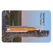 Magnet Flexible Artemis Une Lune Rocket sur Pad (Horizontal)