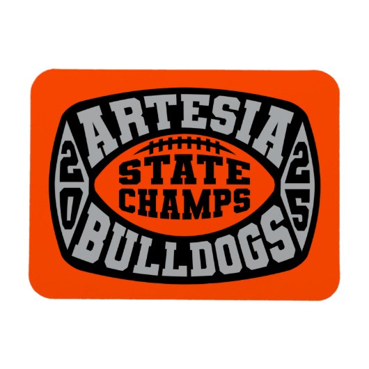 Magnet Flexible Artesia Bulldogs "State Champs" (Horizontal)