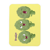 Magnet Flexible Artichauts mignons chantants dessin animé légumes (Vertical)