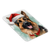 Magnet Flexible Artiste peint de Noël berger allemand (Côté Droit)