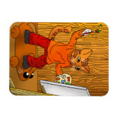Magnet Flexible Artiste Peintre Aimant Chat (Horizontal)
