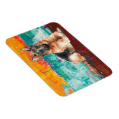 Magnet Flexible Artistic German Shepherd Abstract (Côté Droit)
