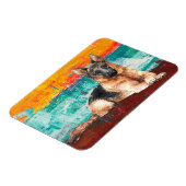 Magnet Flexible Artistic German Shepherd Abstract (Côté Gauche)