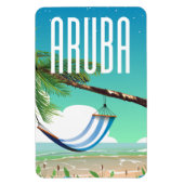Magnet Flexible Aruba Hammock affiche de voyage (Vertical)