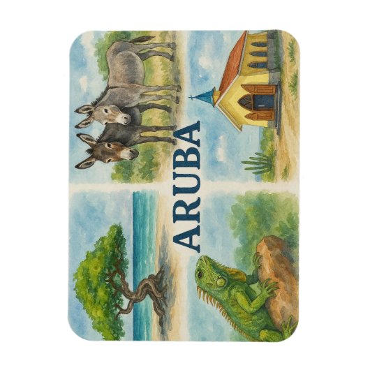 Magnet Flexible Aruba multiview watercolor (Vertical)