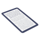 Magnet Flexible Asher Yatzar Hébreu Bénédiction Dusty Bleu (Côté Droit)