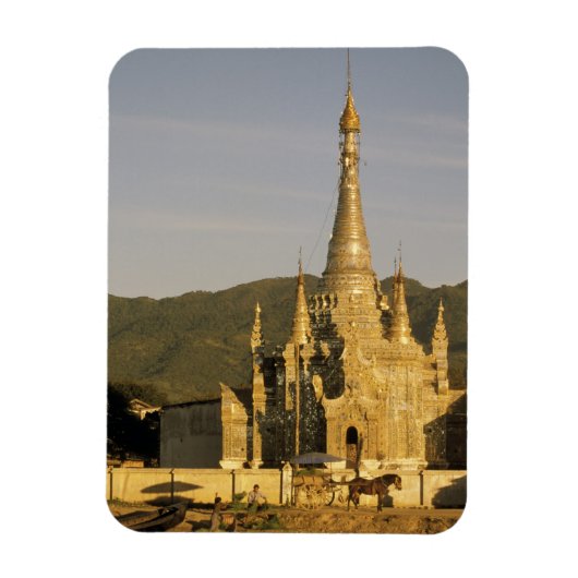Magnet Flexible Asie, Myanmar, lac Inle. Pagodes. (Vertical)