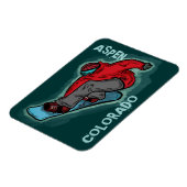 Magnet Flexible Aspen Colorado snowboard rectangle magnétique (Côté Gauche)