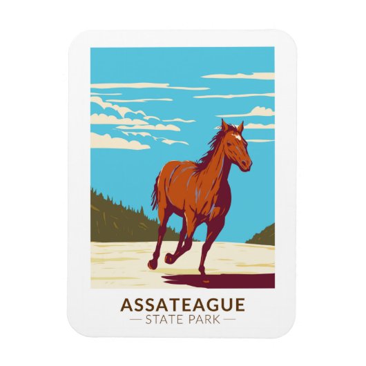 Magnet Flexible Assateague State Park Maryland Badge (Vertical)