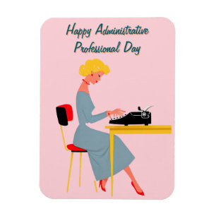 Magnet Flexible Assistante Administrative Vintage – Bureau Rétro