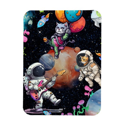 Magnet Flexible Astro-miow Dans L'Univers Aimant Photo Flexible (Vertical)