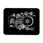 Magnet Flexible Astronaute Cardano Coin-Crypto (Horizontal)