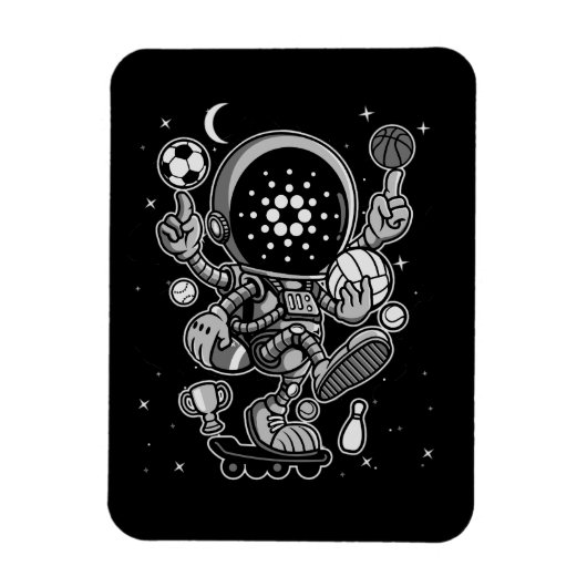 Magnet Flexible Astronaute Cardano Coin-Crypto (Vertical)
