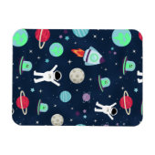 Magnet Flexible Astronautes Planètes Fusées et Aliens (Horizontal)