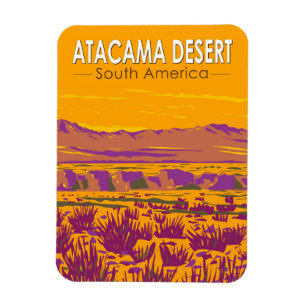 Magnet Flexible Atacama Desert Sunset Amérique du Sud Voyage Vinta