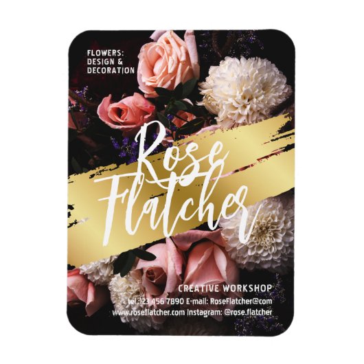 Magnet Flexible Atelier de fleurs Black Gold (Vertical)
