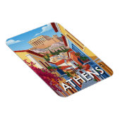 Magnet Flexible Athènes Grèce Plaka Voyage (Côté Droit)