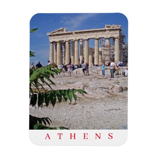 Magnet Flexible Athènes Parthénon vue panoramique aimant frigo (Vertical)