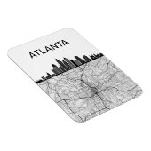 Magnet Flexible Atlanta Georgia City Skyline avec carte (Côté Droit)