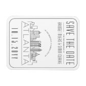 Magnet Flexible Atlanta, Mariage | Skyline stylisée Enregistrer la (Horizontal)
