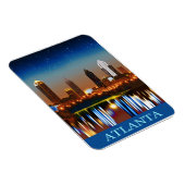 Magnet Flexible Atlanta Skyline par nuit avec réflexions (Côté Droit)