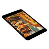 Magnet Flexible Atlantic City NJ, Jeu, Roulette, Retro Postc (Côté Droit)