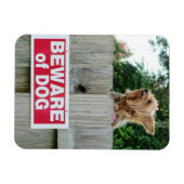 Magnet Flexible Attention au mignon petit chien (Horizontal)