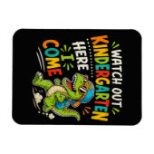 Magnet Flexible Attention maternelle j'arrive Dino (Horizontal)