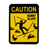 Magnet Flexible ATTENTION : Pente de lapin - Signal d'avertissemen (Vertical)