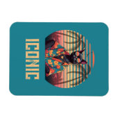 Magnet Flexible Attitude de chat Tropical intemporelle (Horizontal)