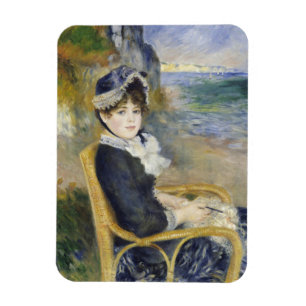 Magnet Flexible Au bord de la mer, portrait à l'huile, Renoir