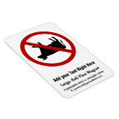 Magnet Flexible AUCUN Pourboire De Vache ! (Côté Droit)