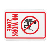 Magnet Flexible Aucun signe d'avertissement de zone de travail (Horizontal)