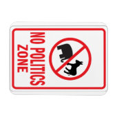 Magnet Flexible Aucun signe d'avertissement de zone politique (Horizontal)