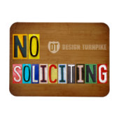 Magnet Flexible Aucune sollicitation de licence Plaque Art Lettre  (Horizontal)