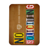 Magnet Flexible Aucune sollicitation de licence Plaque Art Lettre (Vertical)