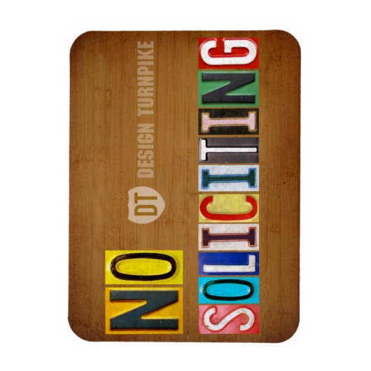 Magnet Flexible Aucune sollicitation de licence Plaque Art Lettre  (Vertical)