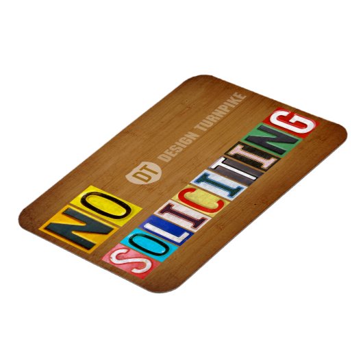 Magnet Flexible Aucune sollicitation de licence Plaque Art Lettre  (Côté Gauche)