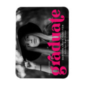 Magnet Flexible Audacieuse Typographie Fuchsia Diplôme photo (Vertical)