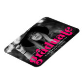 Magnet Flexible Audacieuse Typographie Fuchsia Diplôme photo (Côté Gauche)