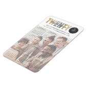 Magnet Flexible Audacieux Mix Typographie 2025 Calendrier moderne  (Côté Gauche)