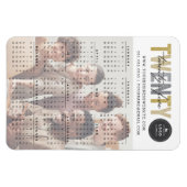 Magnet Flexible Audacieux Mix Typographie 2025 Calendrier moderne  (Horizontal)