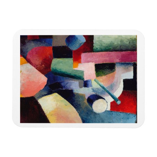 Magnet Flexible August Macke, Coloured Composition of Forms (Horizontal)