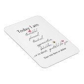 Magnet Flexible Aujourd'hui je suis reconnaissant inspiré personna (Côté Droit)