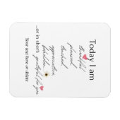 Magnet Flexible Aujourd'hui je suis reconnaissant inspiré personna (Horizontal)