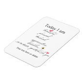 Magnet Flexible Aujourd'hui je suis reconnaissant inspiré personna (Côté Gauche)